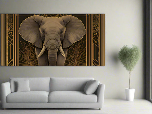 Be Stylefully Present | Art Deco Elephant Wall Art | Limited Edition | Wild Essence