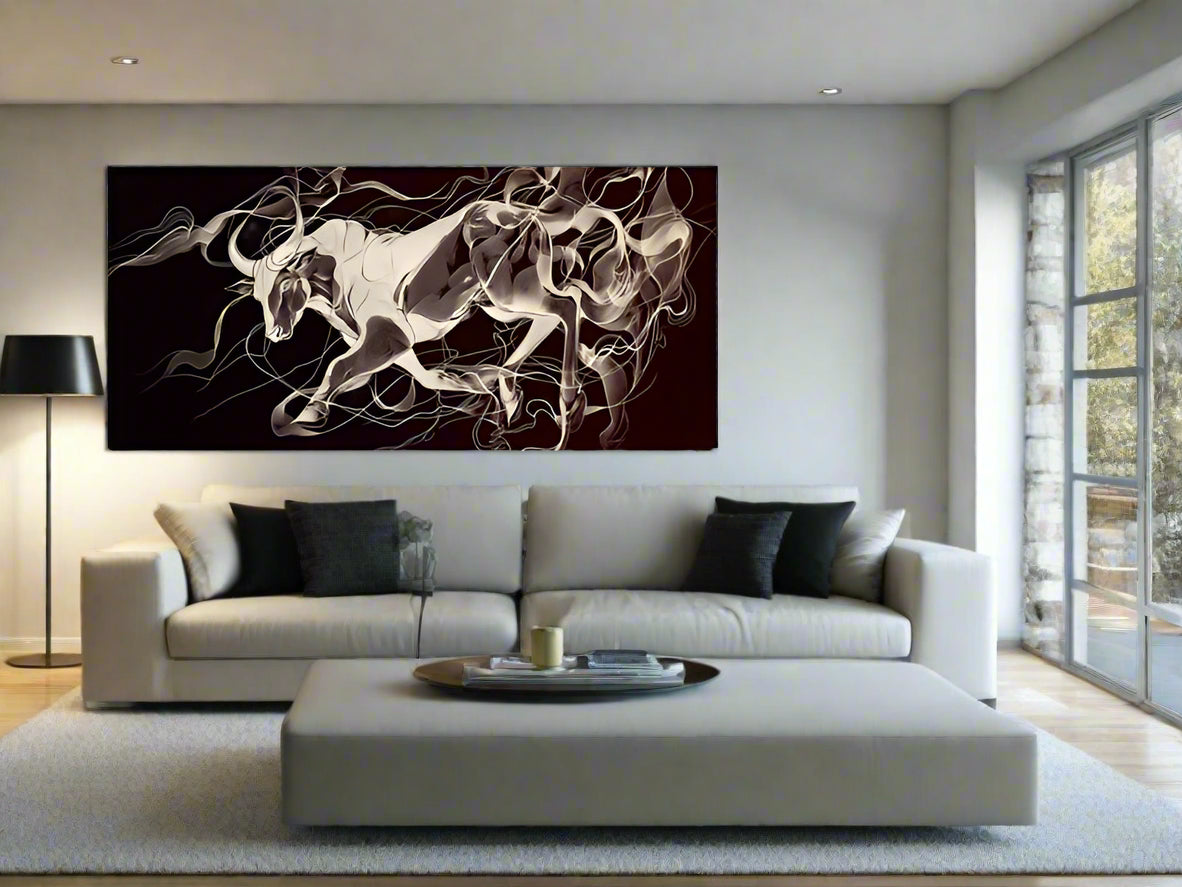 Break Free from the Chaos | Bull Wall Art | Limited Edition | Wild Essence