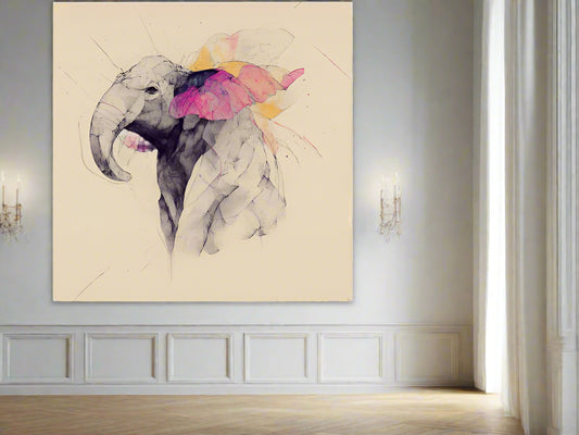 Breaking Free from the Grey | Elephant Wall Art | Limited Edition | Wild Essence
