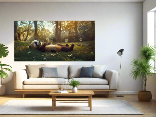 Bubbles of Joy | Panda Wall Art | Limited Edition | Wallimals
