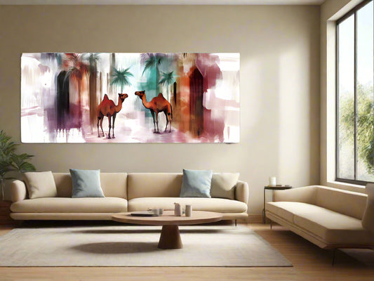 Camel Rendez Vous | Camel Wall Art | Limited Edition | Wallimals