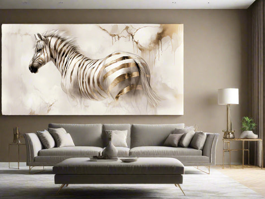 Choosing Gold in a Black and White World | Zebra Wall Art | Limited Edition | Wild Essence