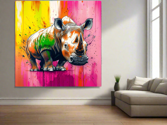 Colorproof | Rhino Wall Art | Limited Edition | Wild Essence