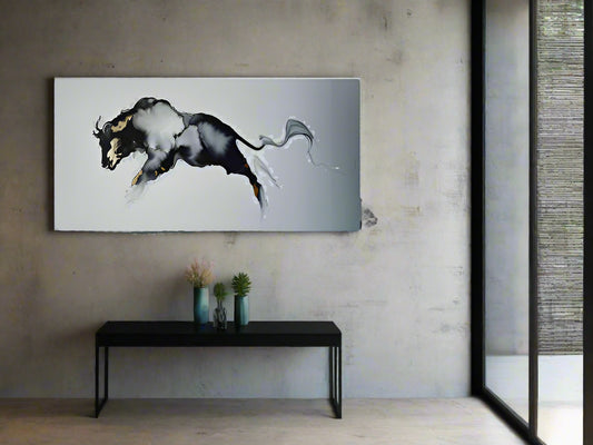 Ember Charge | Abstract Ox Wall Art | Limited Edition | Wild Essence