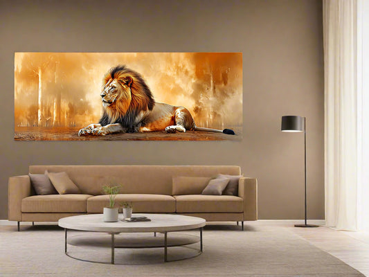 Finding Inner Peace in a Chaotic World | Lion Wall Art | Limited Edition | Wallimals