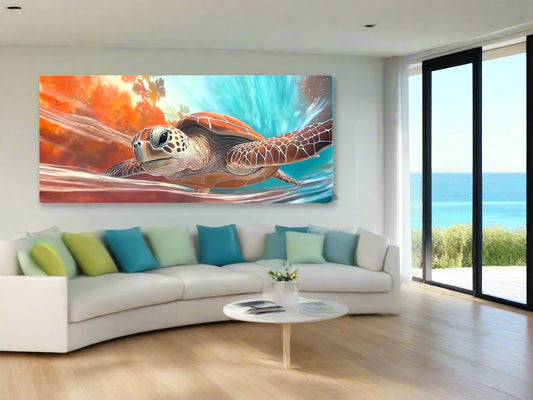 Flow Rider | Turtle Wall Art | Limited Edition | Wallimals