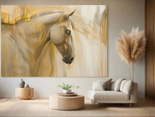 Golden Focus | Horse Wall Art | Limited Edition | Wild Essence