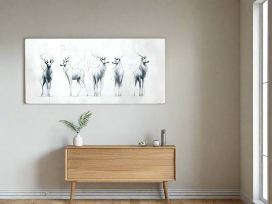 Graceful Stillness | Elegant Deer Wall Art | Limited Edition | Wild Essence