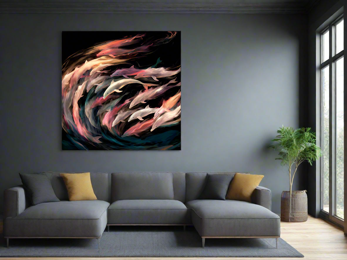 Into the Flow of Things | Dolphin Wall Art | Limited Edition | Wallimals