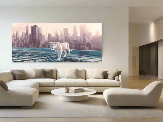 Lion on the Roof | Lion Wall Art | Limited Edition | Wallimals