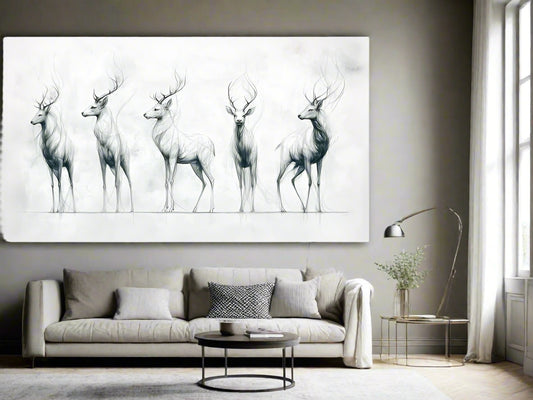 Looking The Other Way | Minimalist Deer Wall Art | Limited Edition | Wild Essence