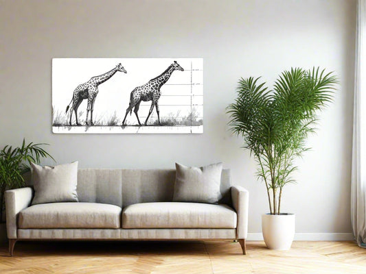 Measuring Up | Giraffe Wall Art | Limited Edition | Wallimals
