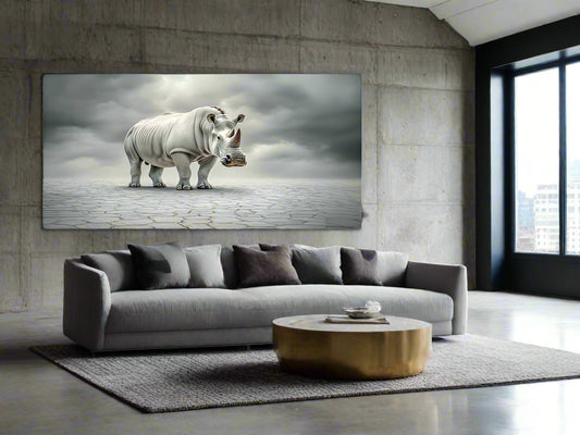 Neither Nor | Rhino Wall Art | Limited Edition | Wallimals