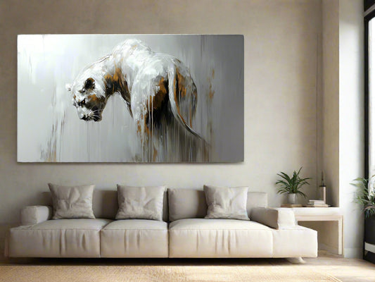 Presence in Silence | Brushwork Lion Wall Art | Limited Edition | Wild Essence