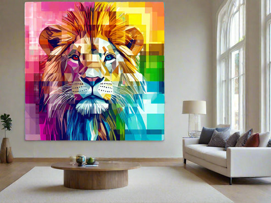 Show Your True Colors | Geometric Lion Wall Art | Limited Edition | Wild Essence