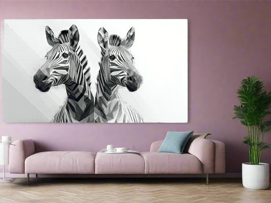 Symmetrical Vibes | Geometric Zebra Wall Art | Limited Edition | Wild Essence