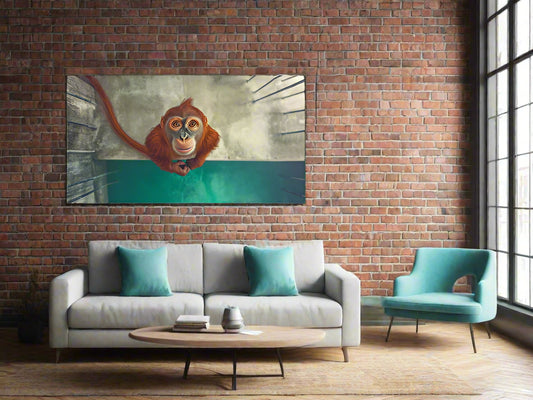 The Only Way is Up | Monkey Wall Art | Limited Edition | Wallimals