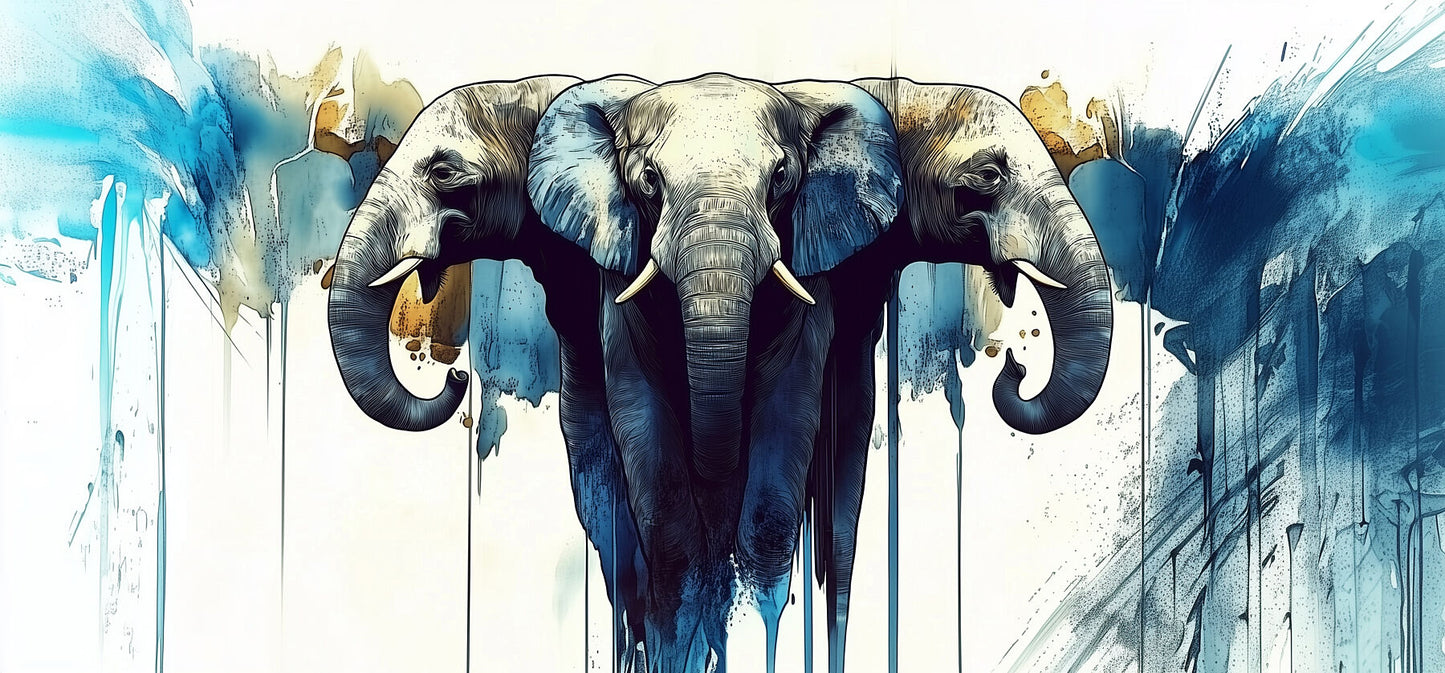 The Power of Three | Elephant Wall Art | Limited Edition | Wild Essence