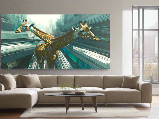 The View From The Other Side | Futuristic Giraffe Wall Art | Limited Edition | Wild Essence