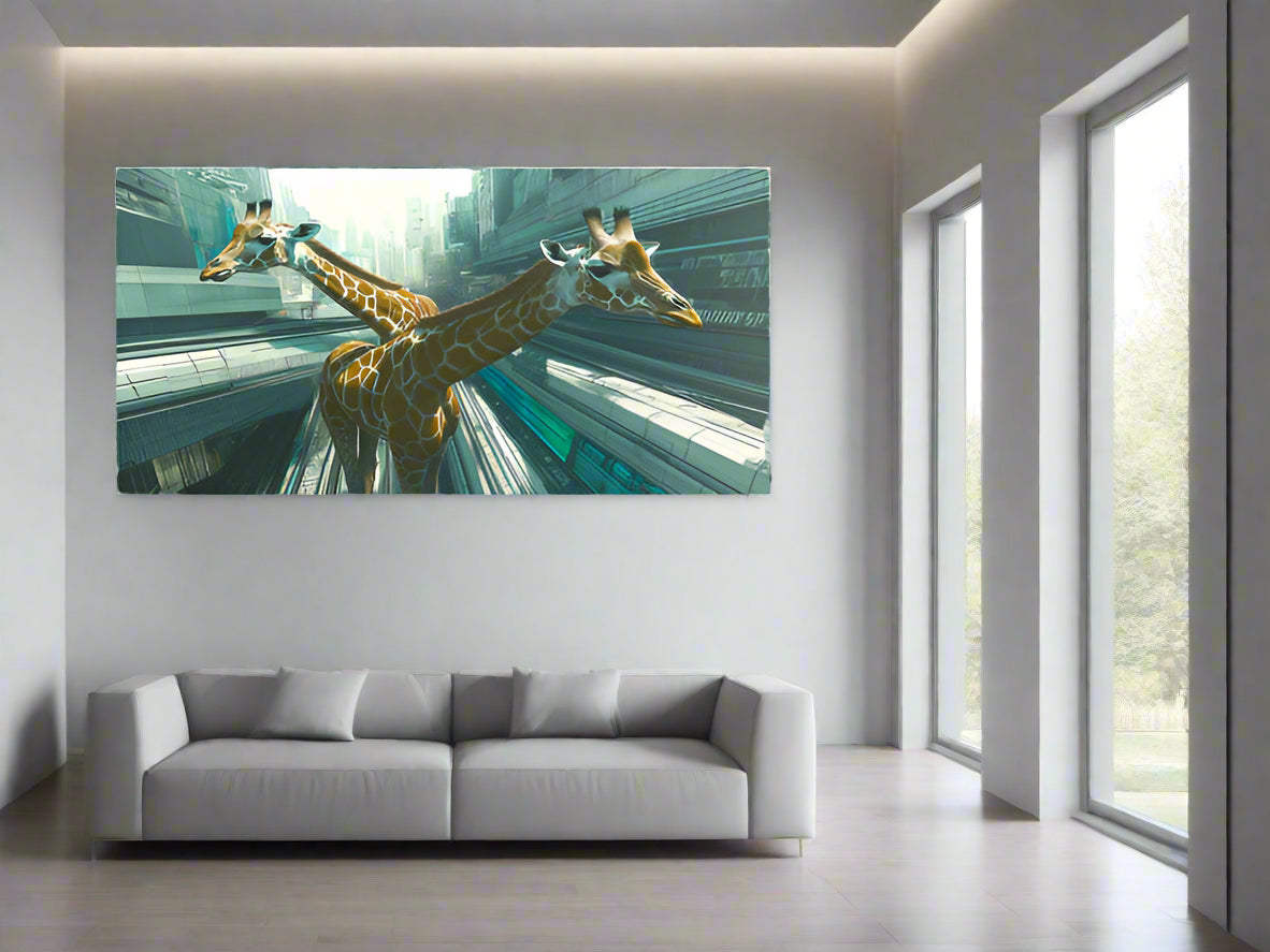 The View From The Other Side | Futuristic Giraffe Wall Art | Limited Edition | Wild Essence