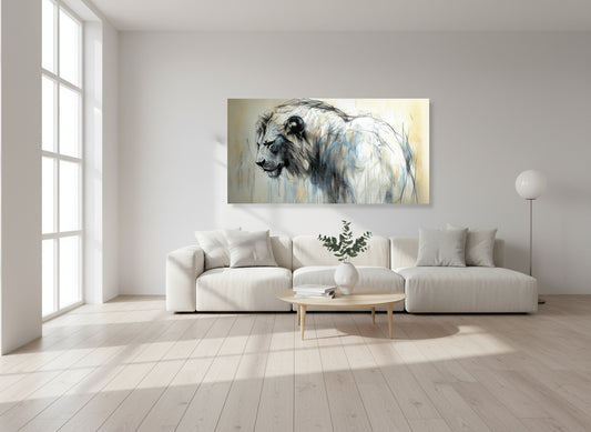 Time To Move On | Brushwork Lion Wall Art | Limited Edition | Wild Essence