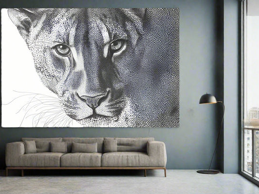 Trust Me, I Know | Dotwork Lion Wall Art | Limited Edition | Wild Essence