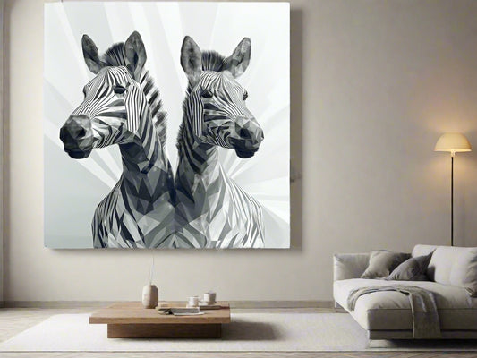 Twice As Good | Geometric Zebra Wall Art | Limited Edition | Wild Essence