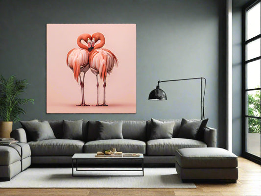 Two Parts Making a Whole | Flamingo Wall Art | Limited Edition | Wallimals
