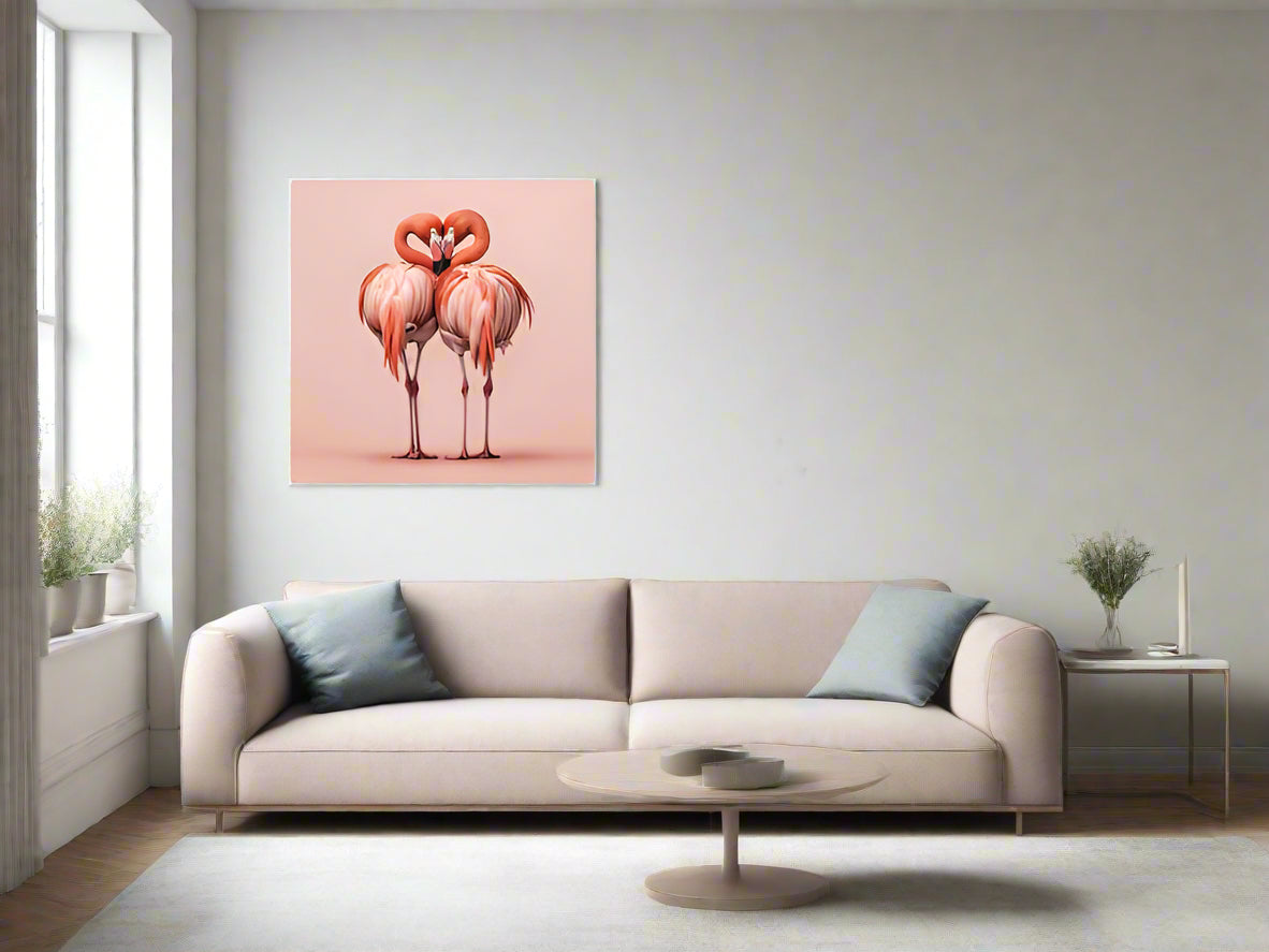 Two Parts Making a Whole | Flamingo Wall Art | Limited Edition | Wallimals