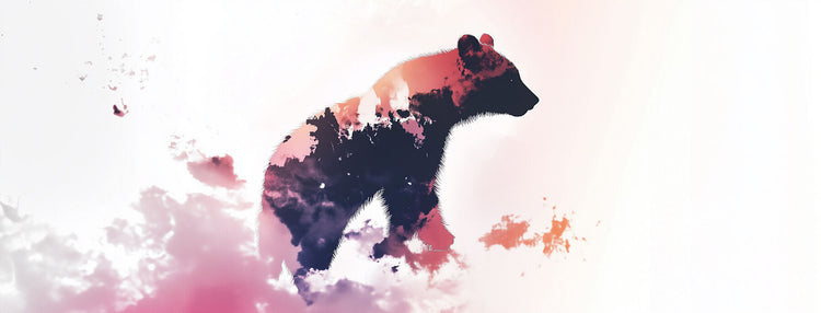 see through bear shilouette | Bears Wall Art | Polar Bear and Panda Prints | Limited Edition Wildlife Art | Wallimals