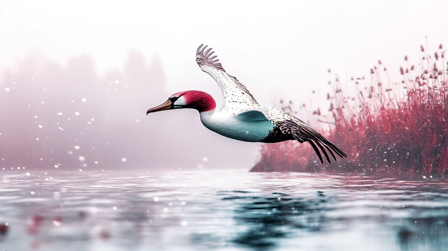 bird taking off from the water captured in flight | Birds Wall Art | Limited Edition Wildlife Prints | Wallimals
