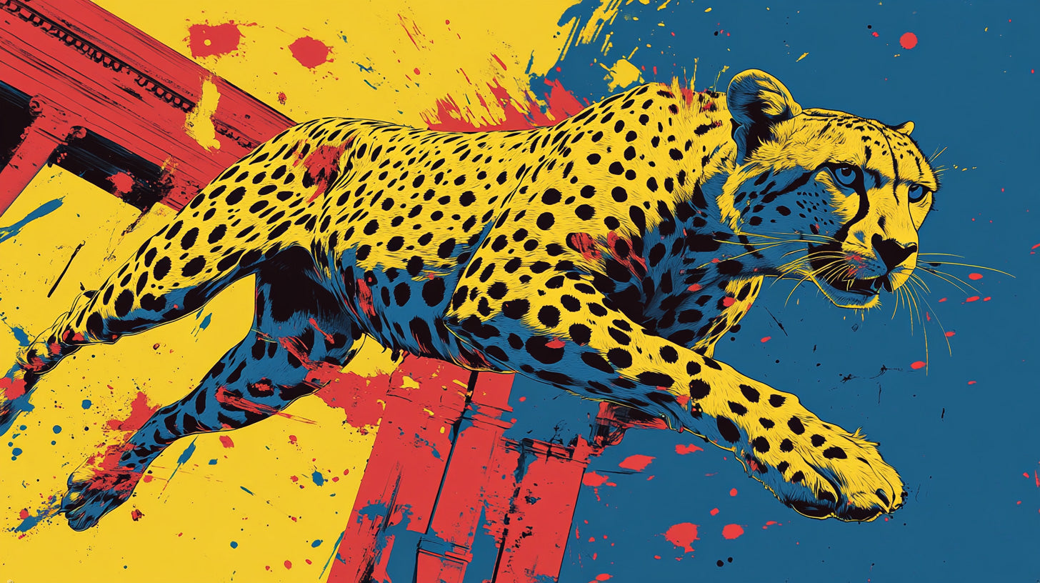 cheeta big-cat animal wall art