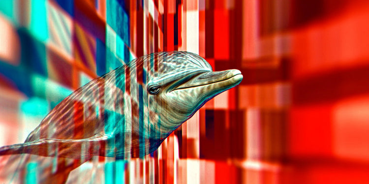dolphin marine animal wall art