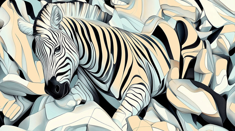 abstract graphic zebra print retro style