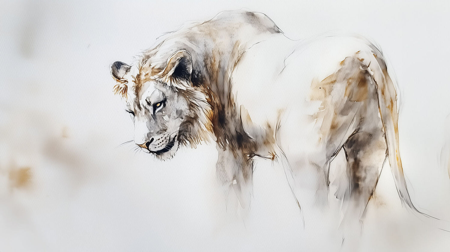 abstract lion art work | Limited Edition Wall Art | Exclusive Wildlife Prints | Wallimals and Wild Essence