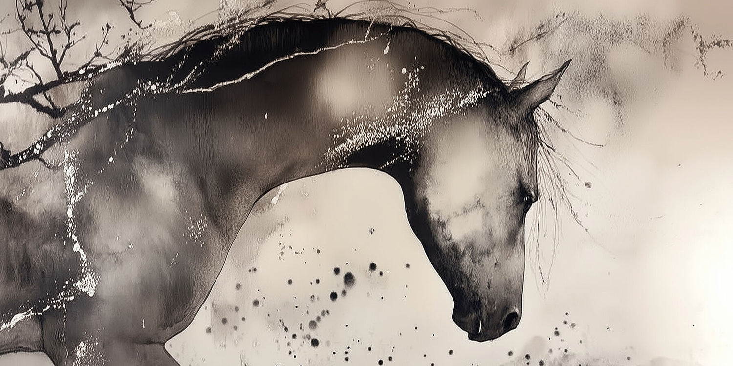 Soft Horse wall art | Serene Wildlife Wall Art | Limited Edition Animal &amp; Abstract Prints | Wallimals &amp; Wild Essence