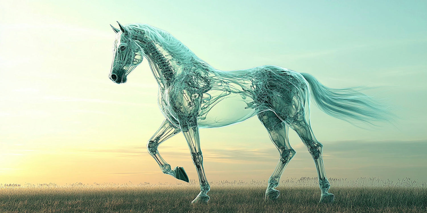 X-rayed horse animal wall art