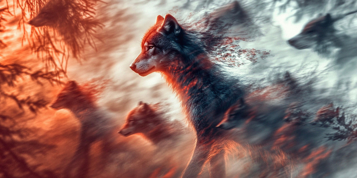 wolves animal wall art