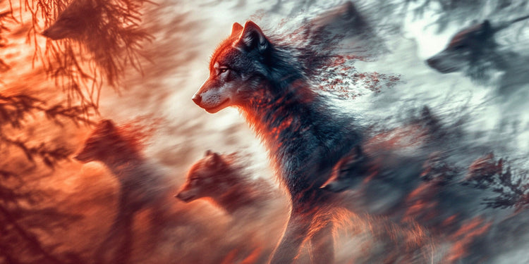 wolves animal wall art