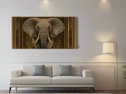 Be Stylefully Present | Art Deco Elephant Wall Art | Limited Edition | Wild Essence