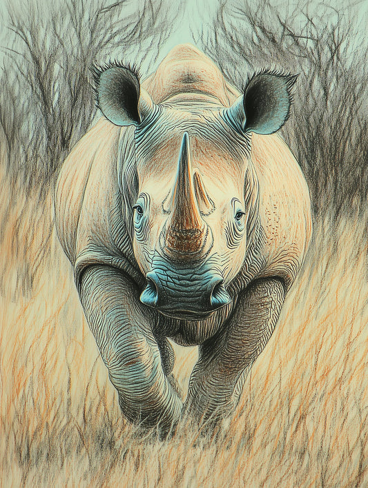 Blending In | Rhino Wall Art | Limited Edition | Wallimals