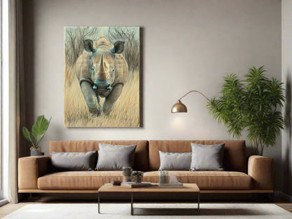 Blending In | Rhino Wall Art | Limited Edition | Wallimals