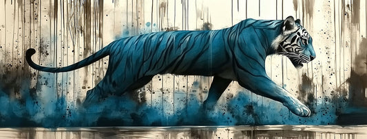 Blue Sensations | Tiger Wall Art | Limited Edition | Wallimals