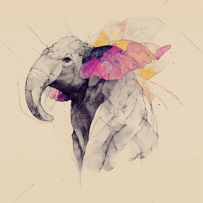 Breaking Free from the Grey | Elephant Wall Art | Limited Edition | Wild Essence