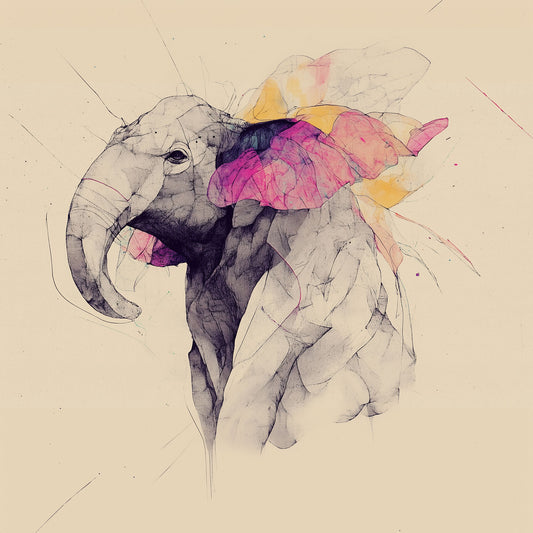 Breaking Free from the Grey | Elephant Wall Art | Limited Edition | Wild Essence