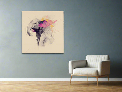 Breaking Free from the Grey | Elephant Wall Art | Limited Edition | Wild Essence