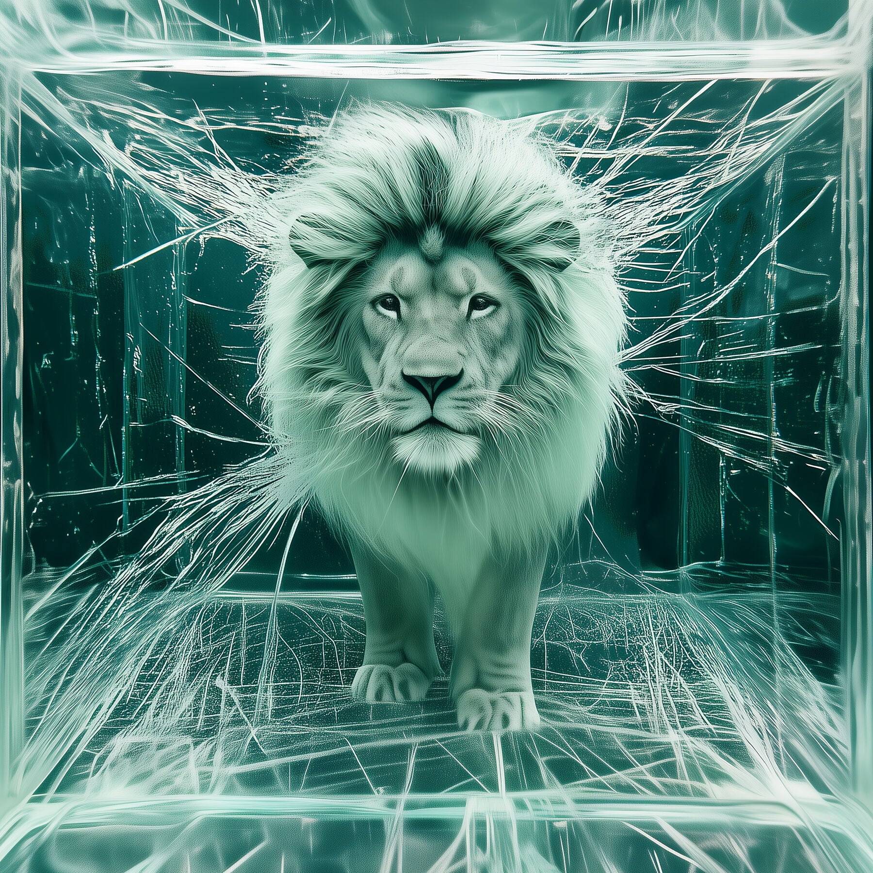 Breaking the Facade | Lion Wall Art | Limited Edition | Wallimals