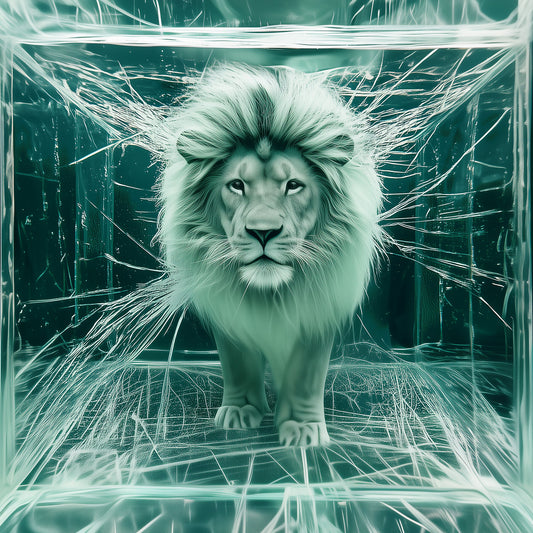 Breaking the Facade | Lion Wall Art | Limited Edition | Wallimals