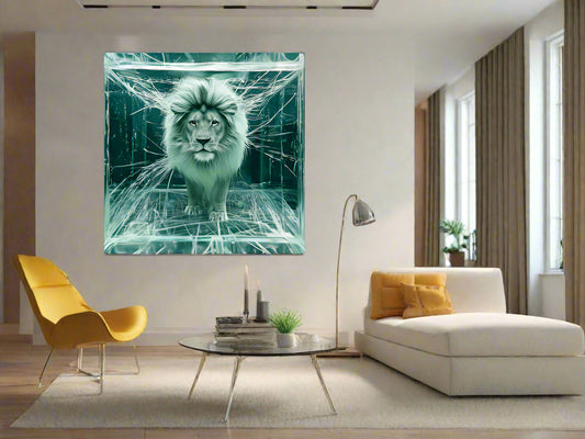 Breaking the Facade | Lion Wall Art | Limited Edition | Wallimals