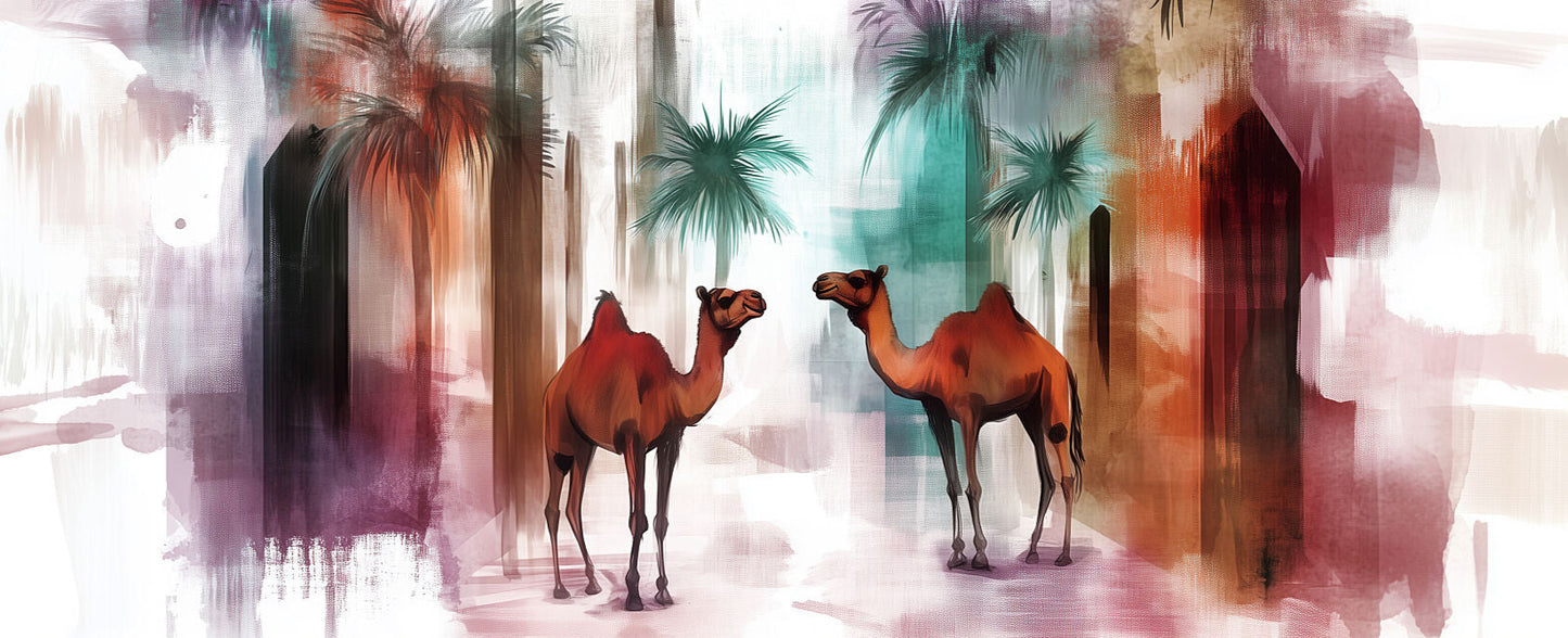 Camel Rendez Vous | Camel Wall Art | Limited Edition | Wallimals